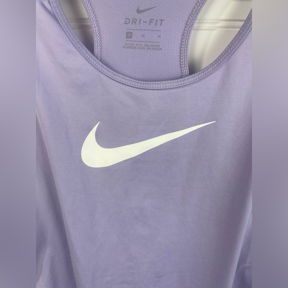 Nike Lavender Athletic Racerback Mesh Fitted Tank Top Medium Women’s EUC - Picture 8 of 8